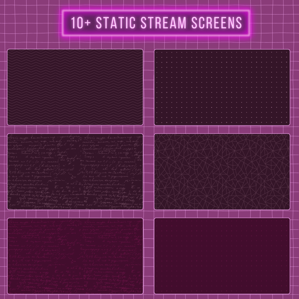 Purple Neon Twitch Overlay