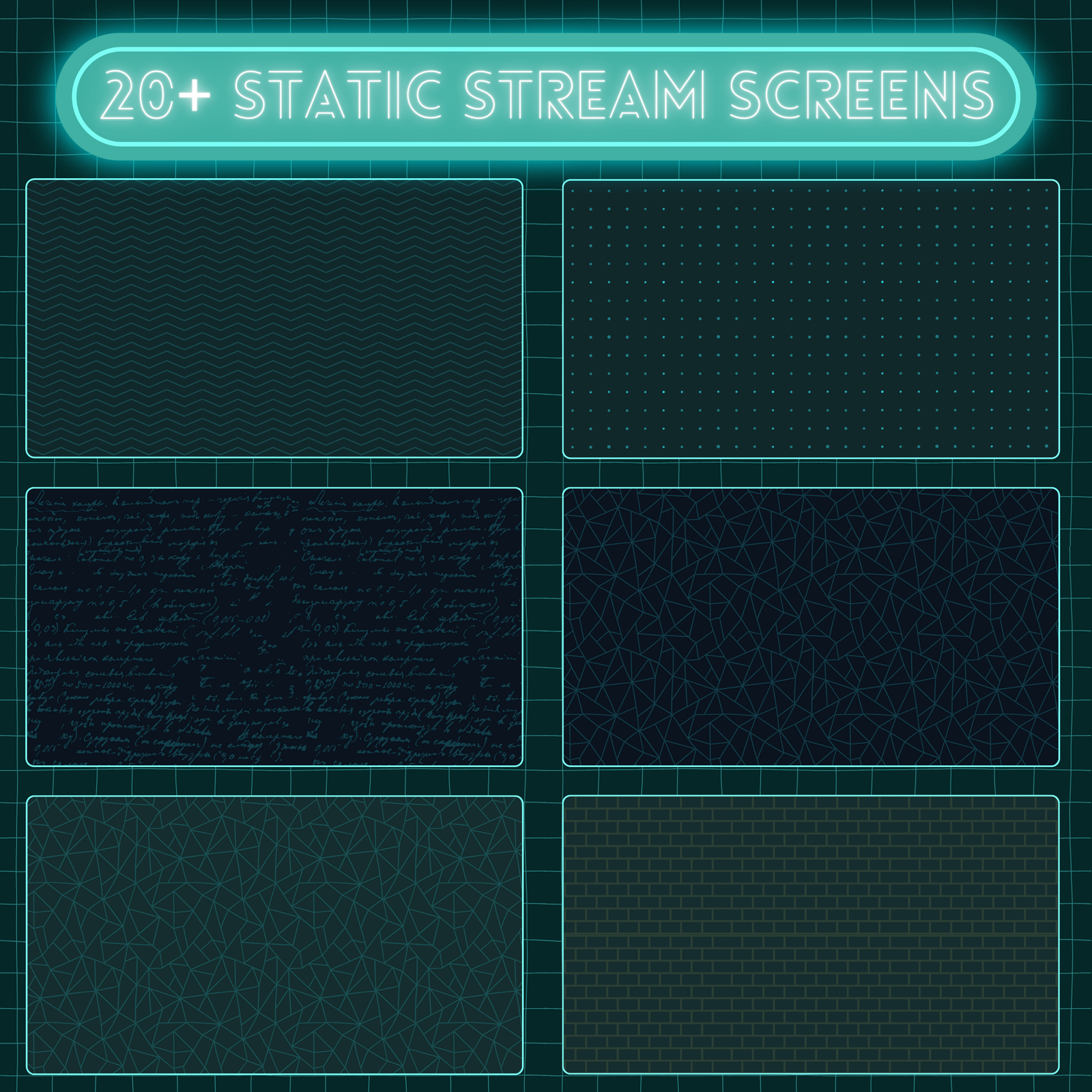 Turquoise Neon Stream overlay