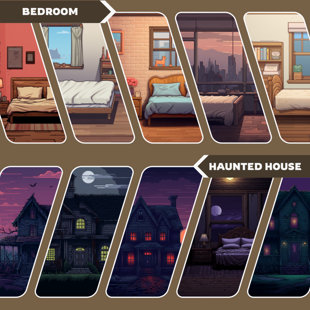 Pixel Art Digital Backgrounds
