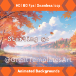 Anime fall Animated Background