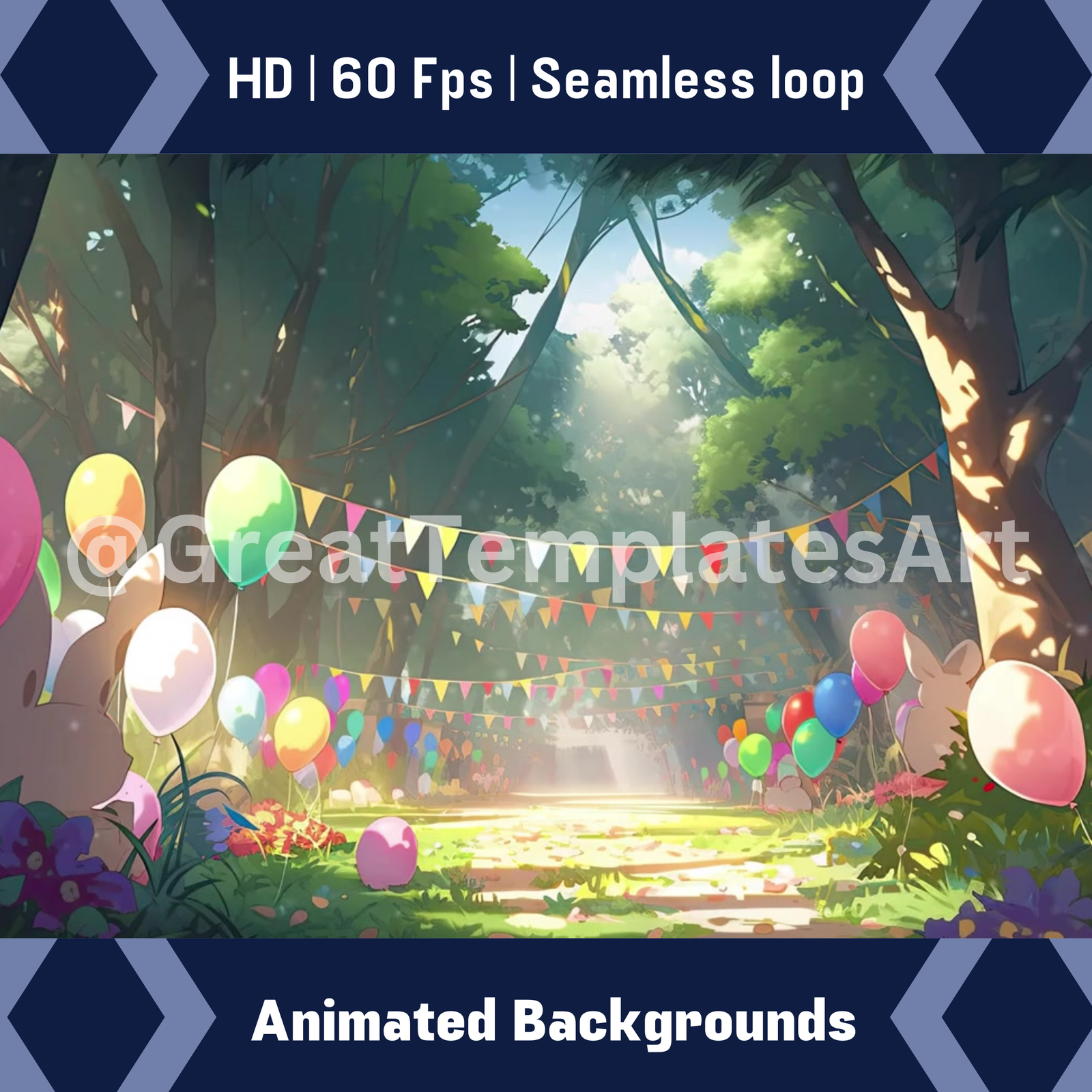 25x Easter Animated Background