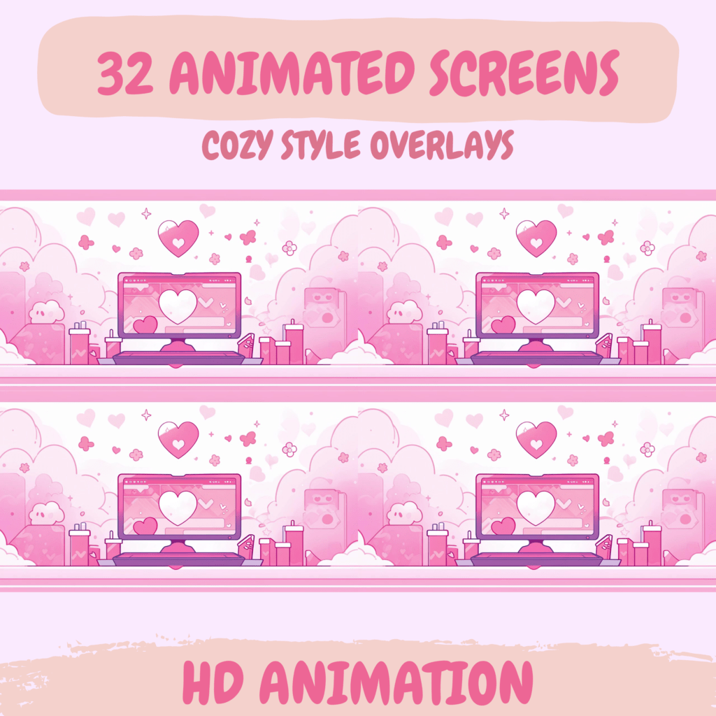 Pink Cute lofi overlay