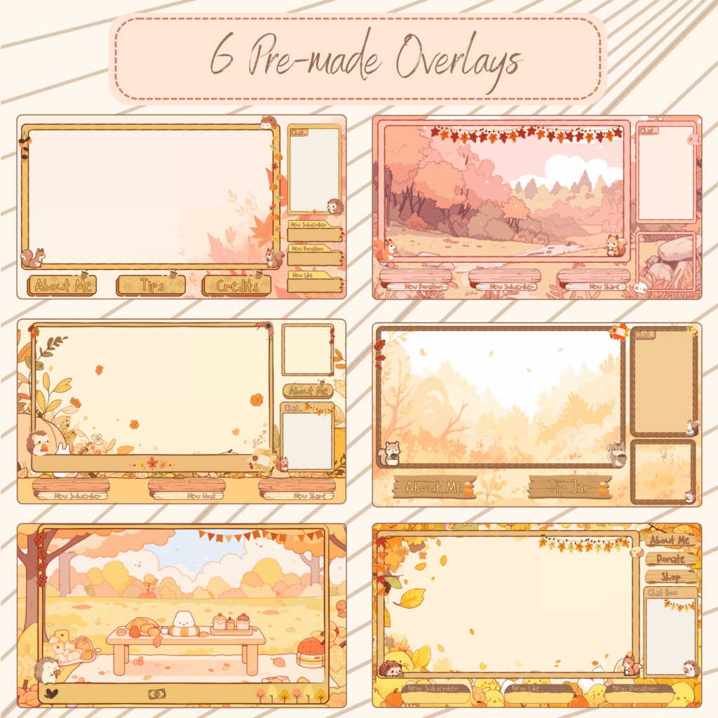 Autumn Season Vtuber overlay