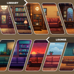 Pixel Art Digital Backgrounds