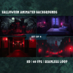 50x Animated Halloween background