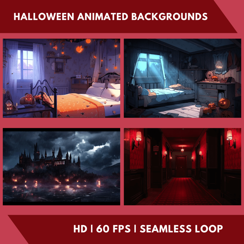 Halloween Animation Backgrounds Pack