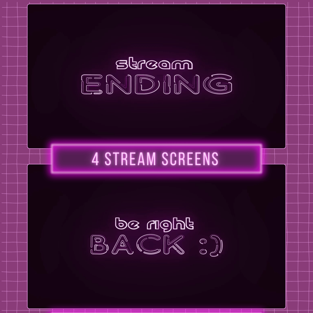 Purple Neon Twitch Overlay