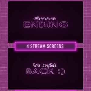 Purple Neon Twitch Overlay