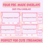 Pink Cute lofi overlay