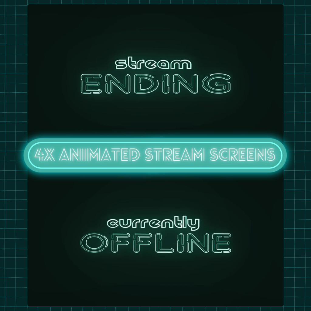 Turquoise Neon Stream overlay