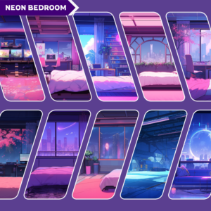 Neon Vtuber Stream Backgrounds