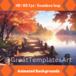 Anime fall Animated Background