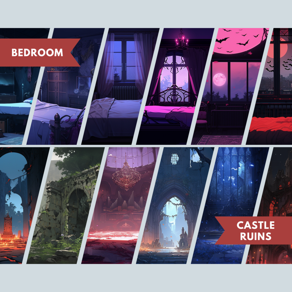 50x Animated Halloween background