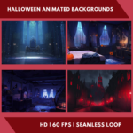 Halloween Animation Backgrounds Pack