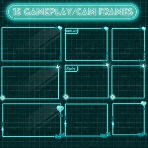 Turquoise Neon Stream overlay