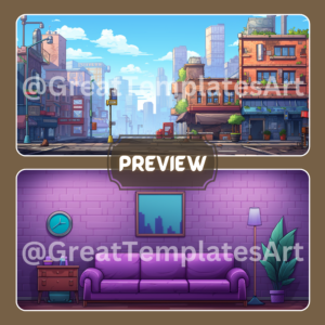 Pixel Art Digital Backgrounds