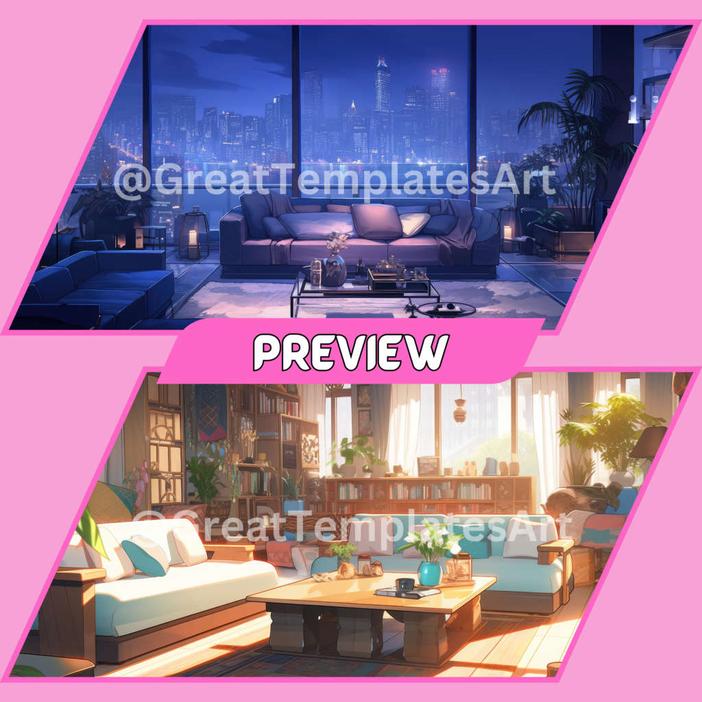 Lofi Anime Vtuber Background