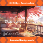 Anime fall Animated Background