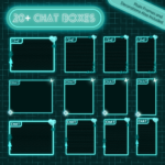 Turquoise Neon Stream overlay