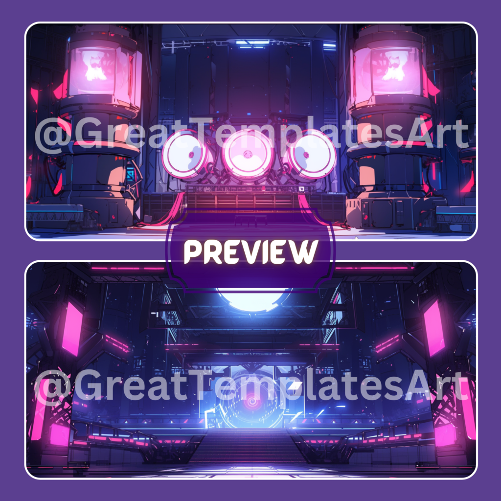 Neon Vtuber Stream Backgrounds
