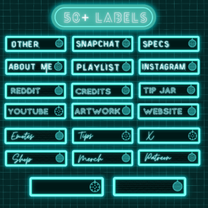 Turquoise Neon Stream overlay