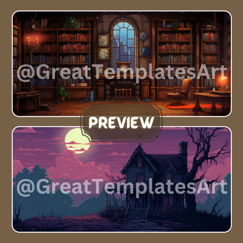 Pixel Art Digital Backgrounds