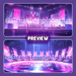 Neon Vtuber Stream Backgrounds