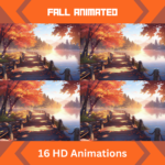 Anime fall Animated Background