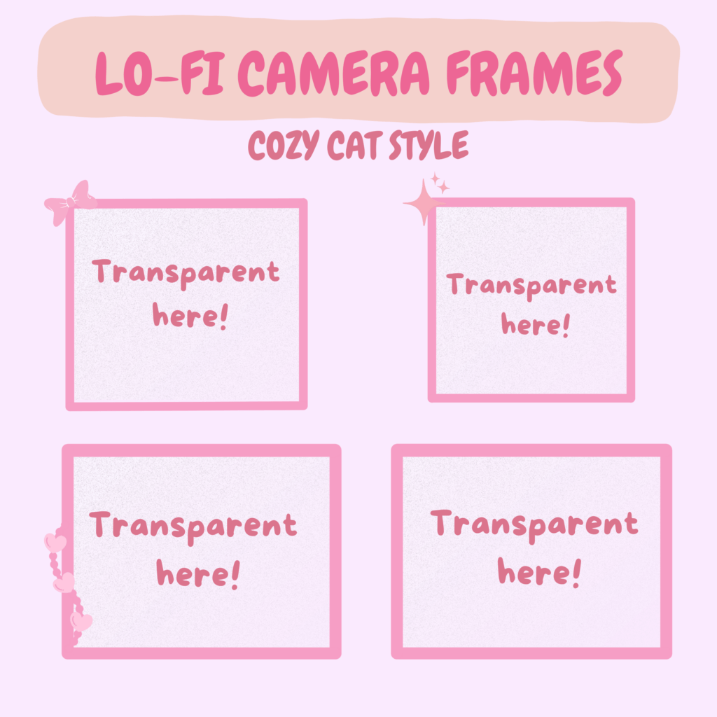 Pink Cute lofi overlay