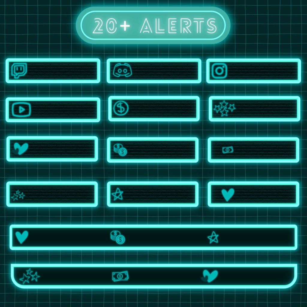 Turquoise Neon Stream overlay
