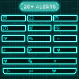 Turquoise Neon Stream overlay