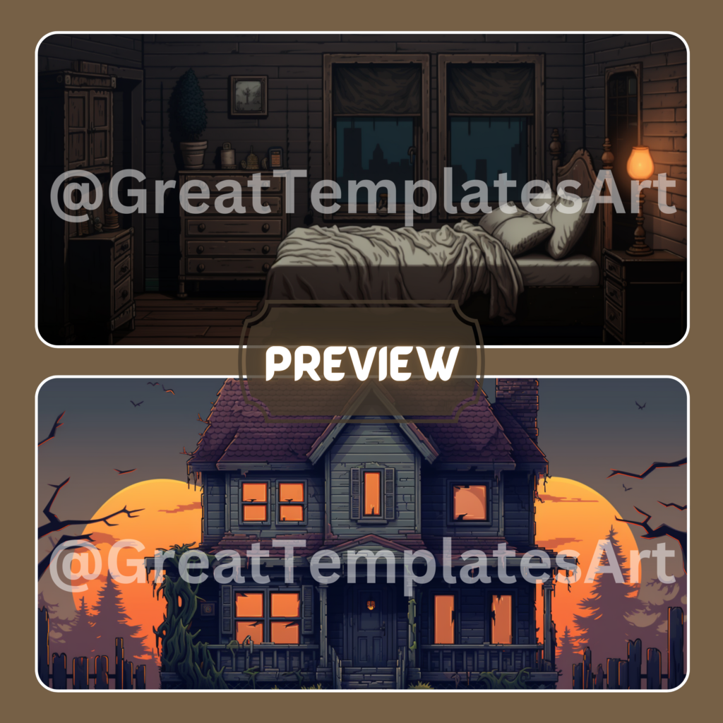 Pixel Art Digital Backgrounds