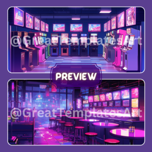 Neon Vtuber Stream Backgrounds
