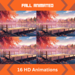 Anime fall Animated Background