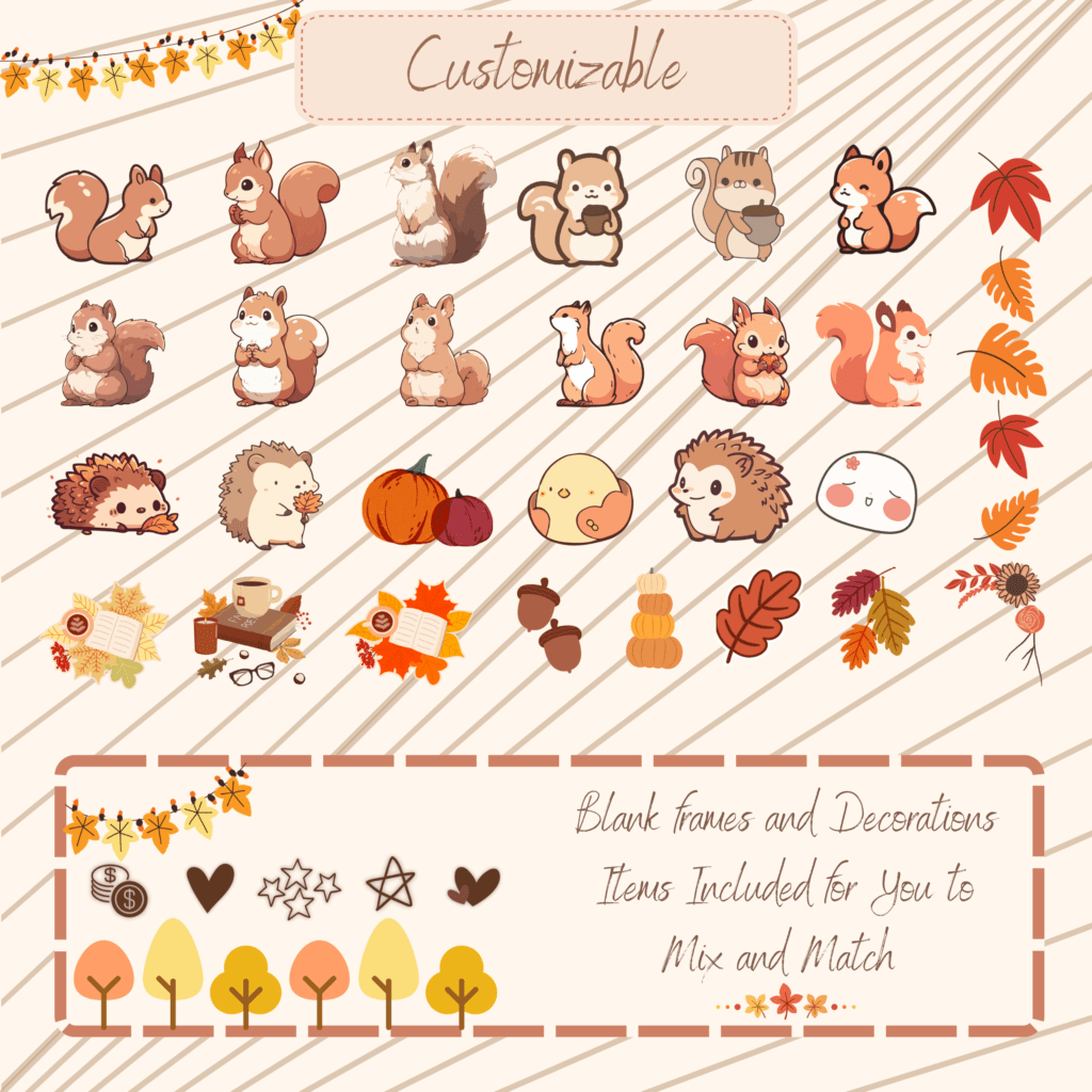Autumn Season Vtuber overlay