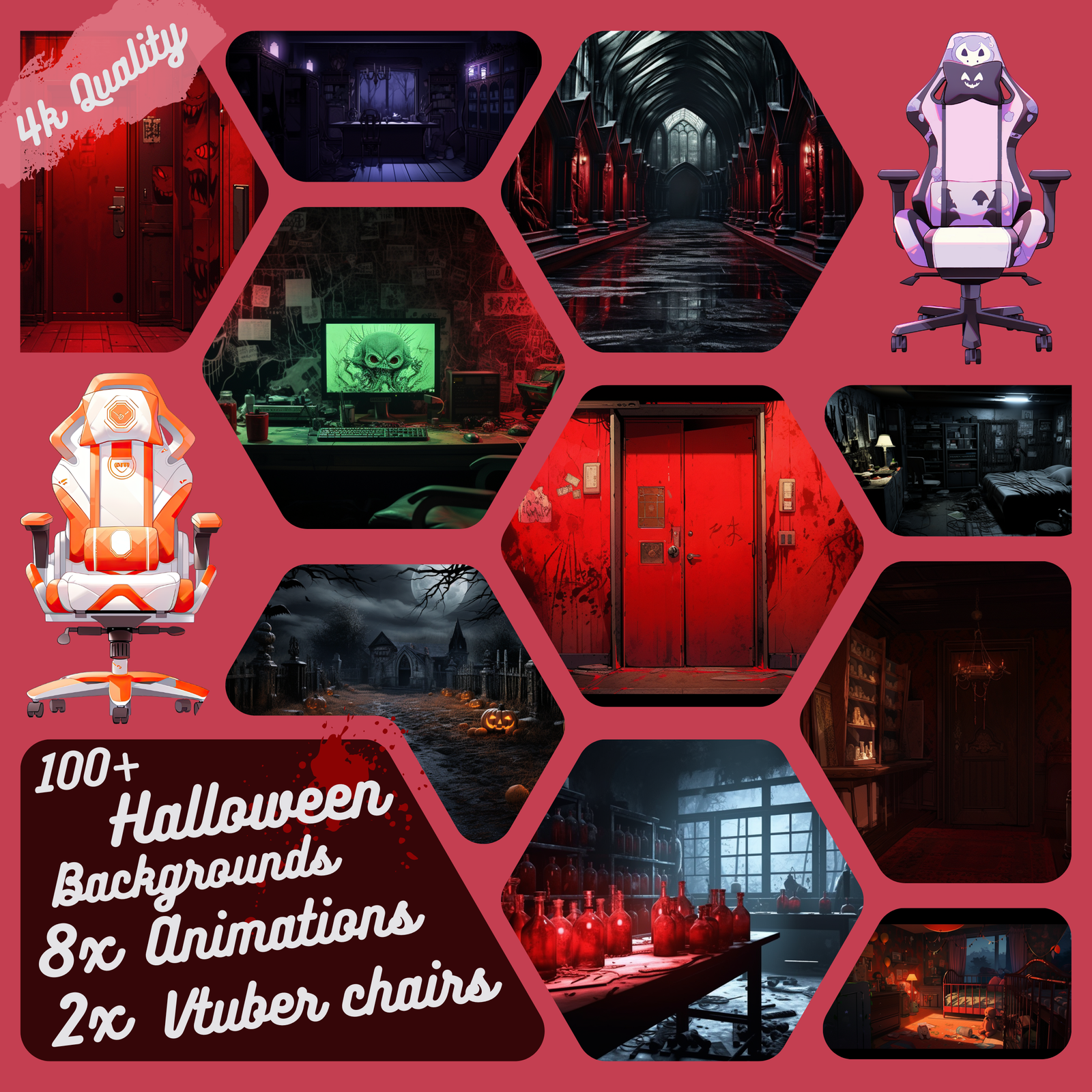 Halloween Animation Backgrounds Pack