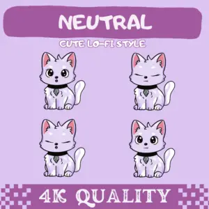 Cute violet Vtuber Cat