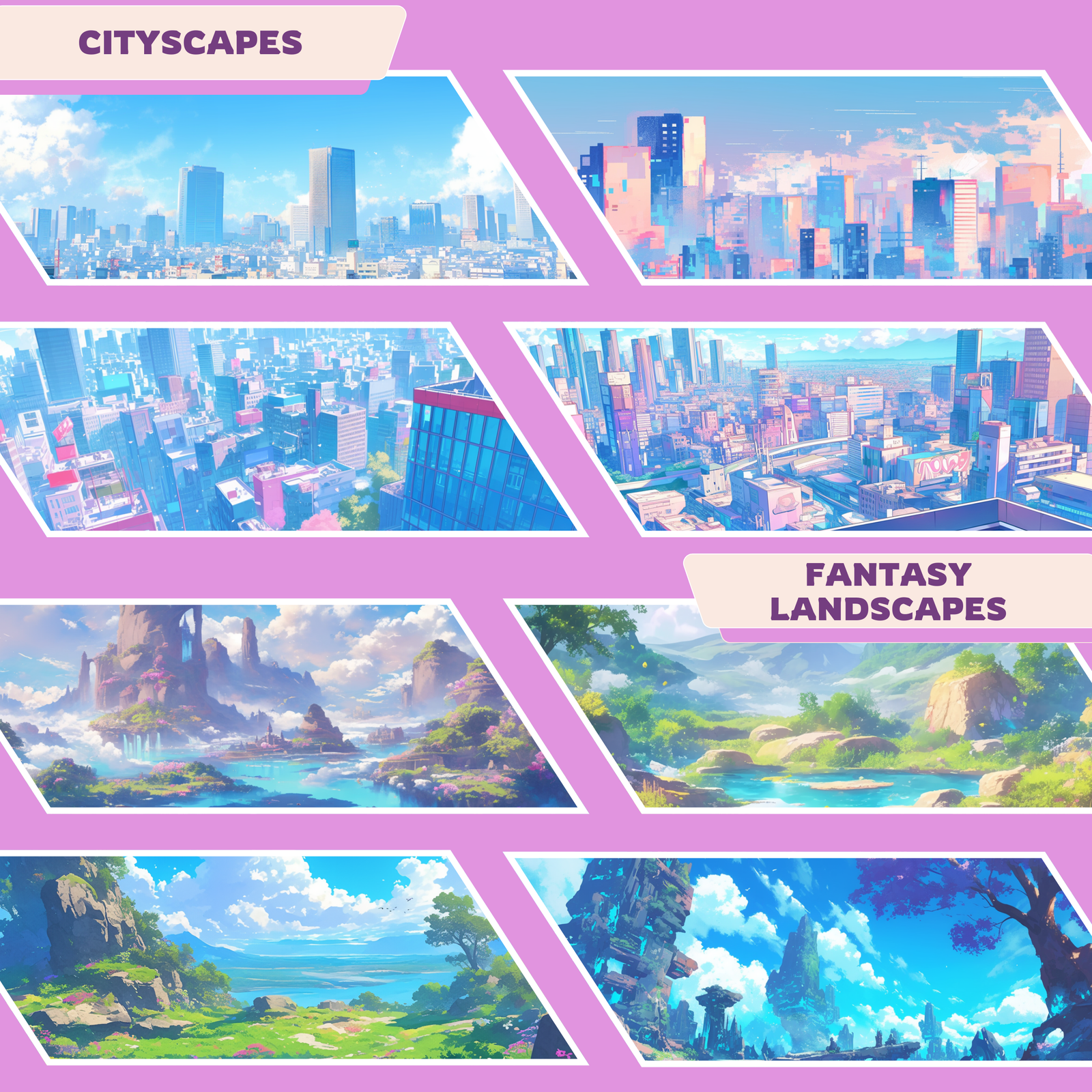 Pastel Theme Twitch Backgrounds