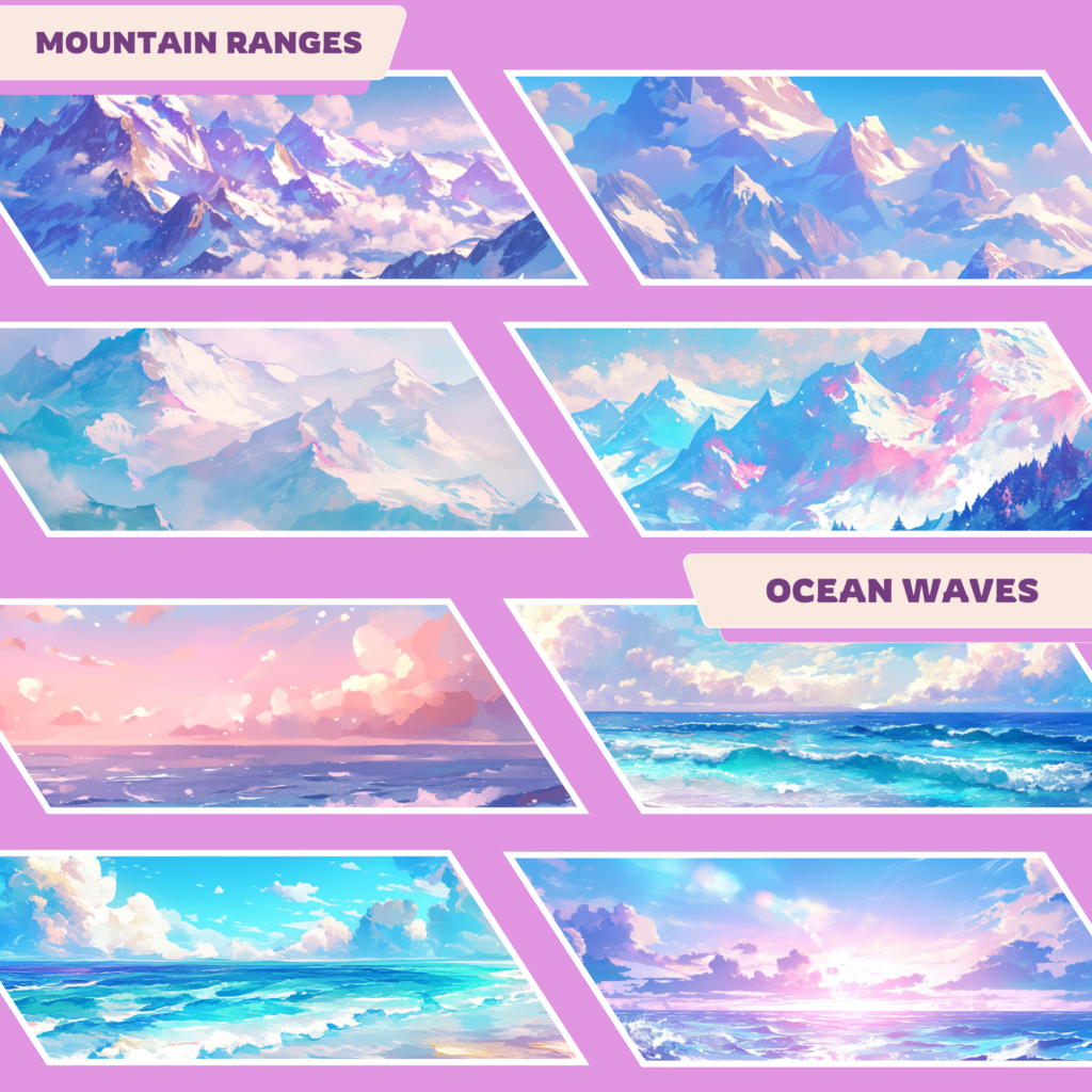 Pastel Theme Twitch Backgrounds