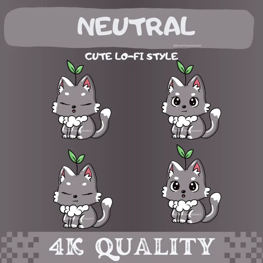 Animated Vtuber Gray cat