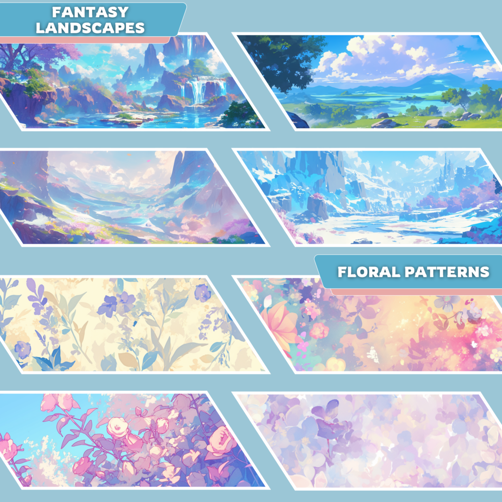 VTuber Pastel Animated Backgrounds