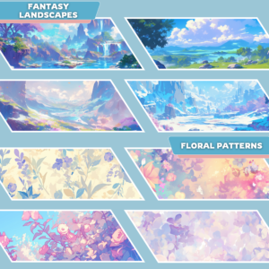 VTuber Pastel Animated Backgrounds