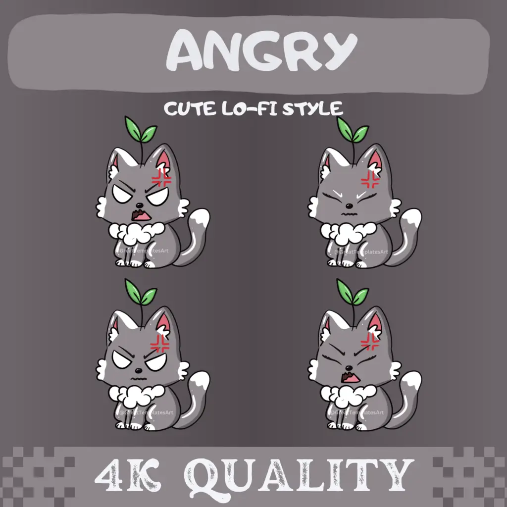 Animated Vtuber Gray cat