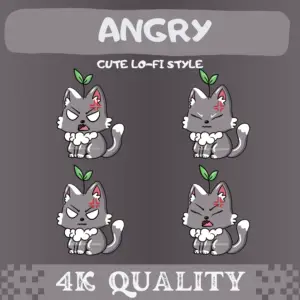 Animated Vtuber Gray cat
