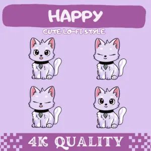 Cute violet Vtuber Cat