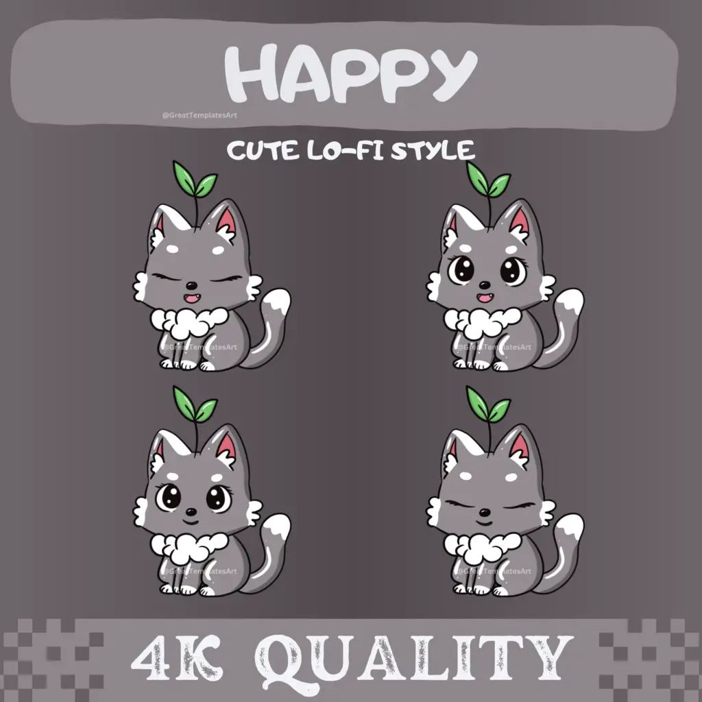Animated Vtuber Gray cat