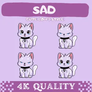 Cute violet Vtuber Cat