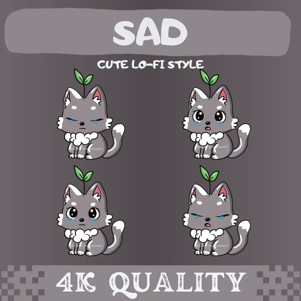 Animated Vtuber Gray cat
