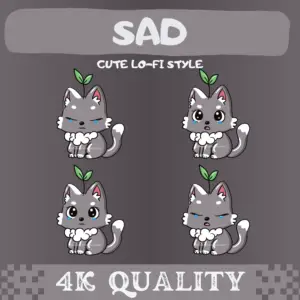 Animated Vtuber Gray cat