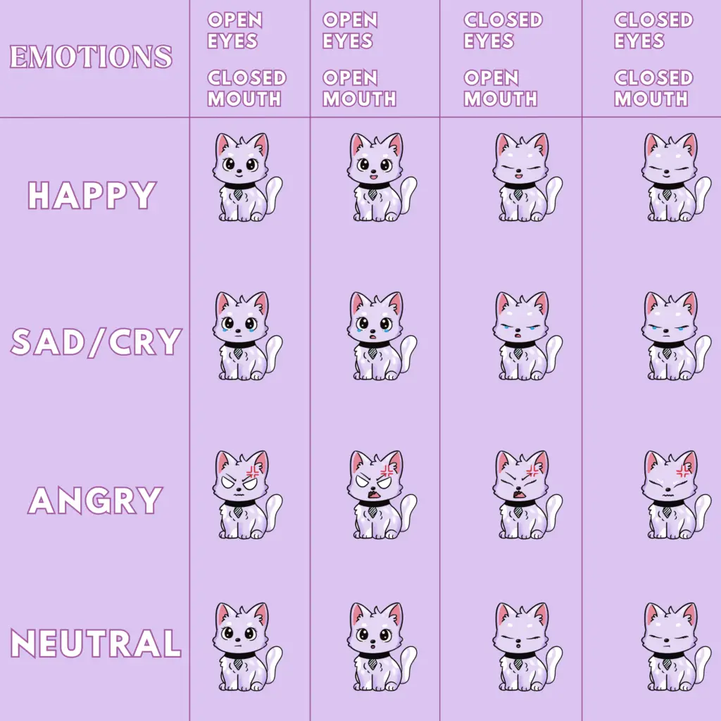 Cute violet Vtuber Cat
